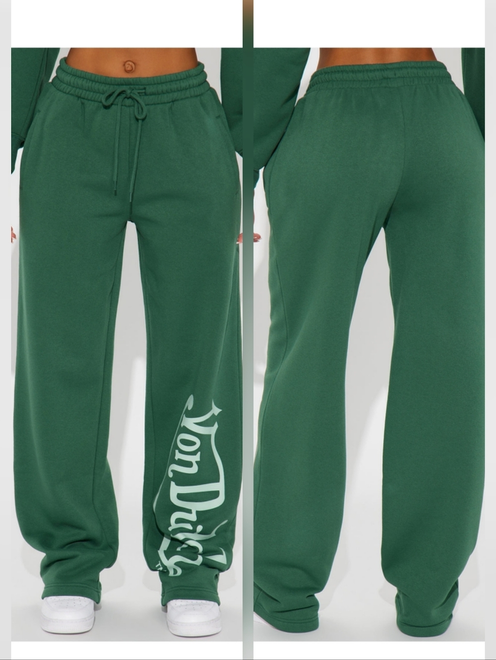 Von Dutch Hunter Green Graphic Sweatpants